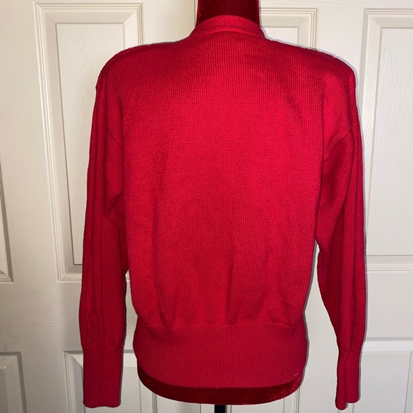 Vintage Red Cardigan - Picture 4 of 4